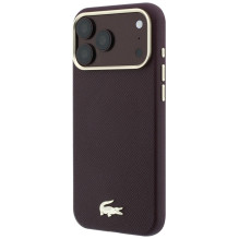 Dėklas Lacoste PU Leather Champs Elysees Gold Logo MagSafe Apple iPhone 18 Pro tamsiai raudonas Dėklas Lacoste PU Leather Champs Elysees Gold Logo MagSafe Apple iPhone 18 Pro tamsiai raudonas