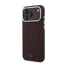 Dėklas Lacoste PVC Petit Pique Semi Wrap Embossed MagSafe Apple iPhone 18 Pro tamsiai raudonas Dėklas Lacoste PVC Petit Pique Semi Wrap Embossed MagSafe Apple iPhone 18 Pro tamsiai raudonas