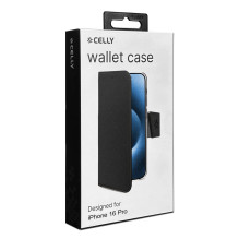 Telefono dėklas - Celly Wally iPhone 16 Pro Juodas Telefono dėklas - Celly Wally iPhone 16 Pro Juodas