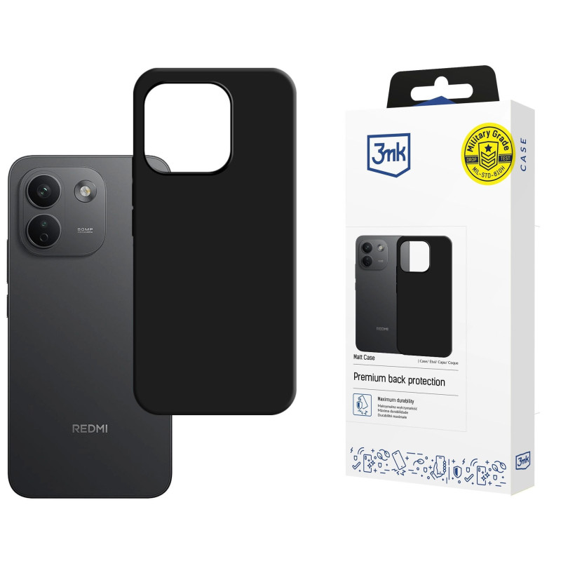 Dėklas 3mk Matt Case Xiaomi Redmi Note 17 Pro Max 5G juodas