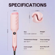 Wavytalk Power Wave Hair Crimping Iron Pink Wavytalk Power Wave Hair Crimping Iron Pink