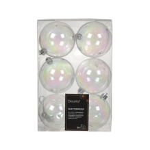 Christmas tree toy set Decoris, transparent, 6 pcs Christmas tree toy set Decoris, transparent, 6 pcs