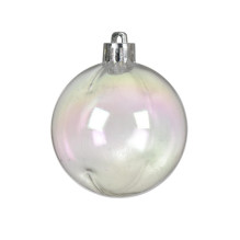 Christmas tree toy set Decoris, transparent, 6 pcs Christmas tree toy set Decoris, transparent, 6 pcs
