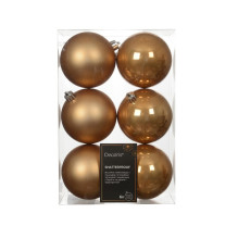Christmas tree toy set Decoris, brown, 6 pcs