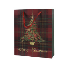 Gift bag Decoris Tree, 10 cm x 32 cm x 26 cm, green