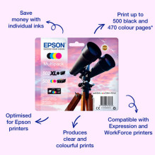 Epson Ink C13T02V64010 / 502 Multipack BK,C,M,Y ink set Epson Ink C13T02V64010 / 502 Multipack BK,C,M,Y ink set