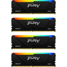 Kingston Fury Beast RGB Black 4x16GB DDR4 3200MHZ DIMM KF432C16BB12AK4 / 64 Kingston Fury Beast RGB Black 4x16GB DDR4 3200MHZ DIMM KF432C16BB12AK4 / 64