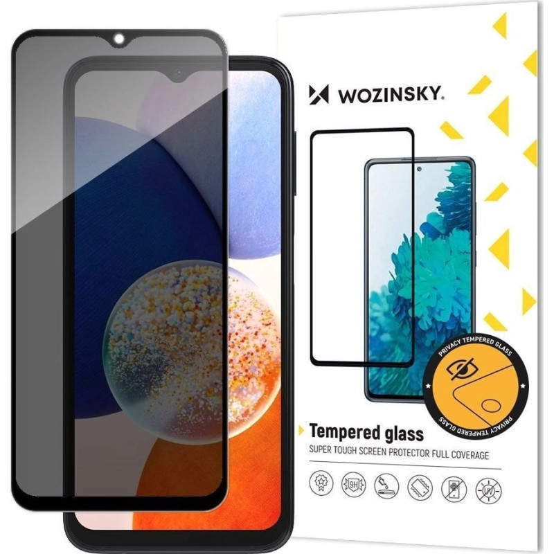 „Wozinsky“ grūdinto stiklo privatumo stiklas „Samsung Galaxy A14 5G“ / „Galaxy A14“ su apsauga nuo šnipinėjimo privatumo
