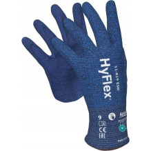 Ansell HyFlex 11-819 ESD safety gloves size 7. Thin nylon spandex. Gloves with nitrile foam palm