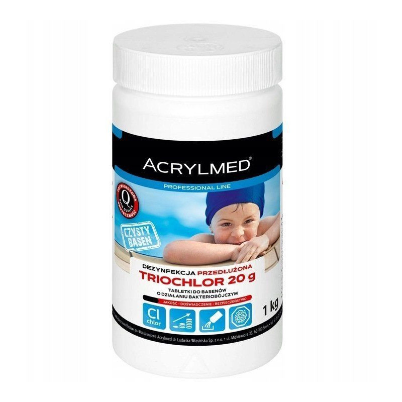 Acrylmed TRIOCHLOR Slow-release chlorine tablets 1 kg