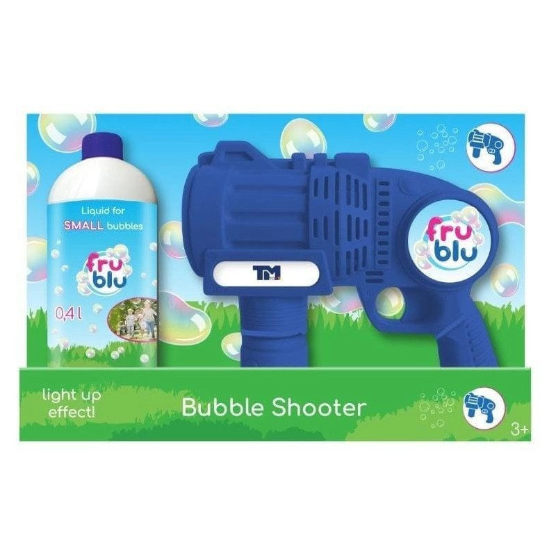 Rinkinys „Bubbles Fru Blu Shooter“ + burbulų skystis 0,4 l