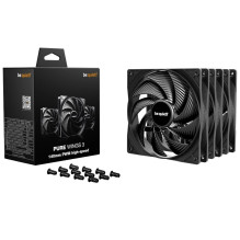 be quiet! Pure Wings 3 140mm PWM high-speed 3-pack case fan black 3-pack 140 mm