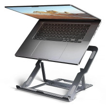 STND-LAG Aluminum Laptop Stand 10-17 3 inches 8 Adjustable Positions Gray