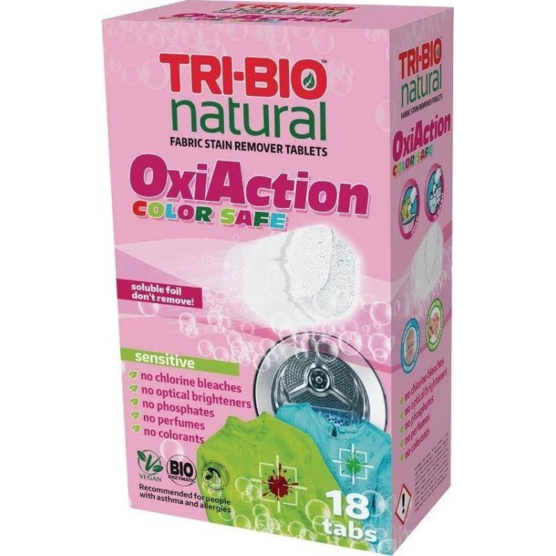 Tri-Bio TRI-BIO Tabletki do prania OXI ACTION SPALVA 18 szt