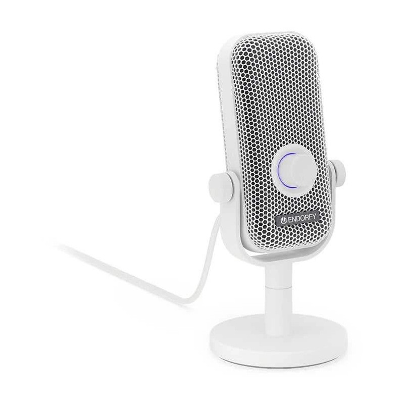 ENDORFY Solum Voice S Onyx Streaming baltas kondensatorinis mikrofonas USB