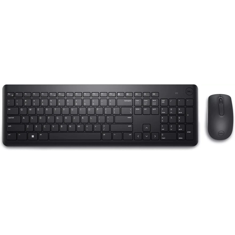 Dell Keyboard and Mouse KM3322W Keyboard and Mouse Set Wireless Batteries included Russian Black Wireless connection