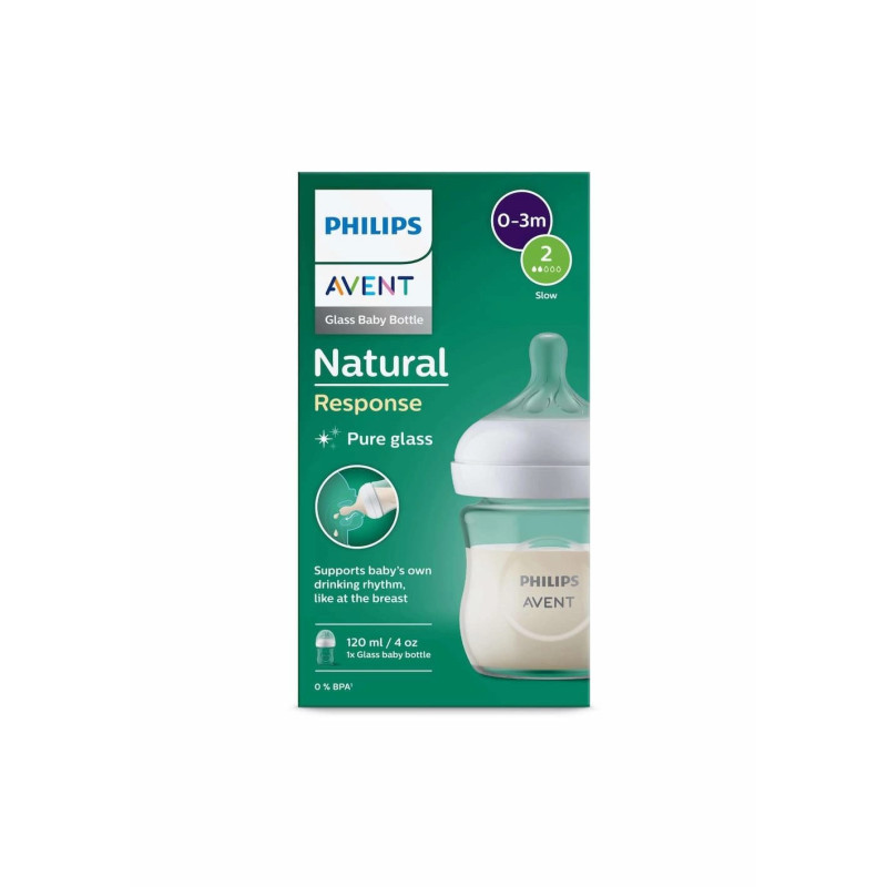 Philips AVENT Natural Response SCY930 / 01 Glass baby bottle that works like the breast