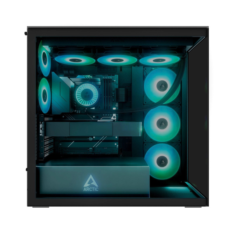ARCTIC Xtender tower case black (matt) tempered glass x 2 (tinted)