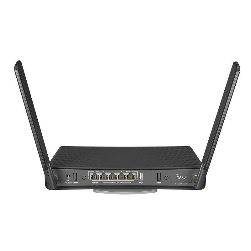 Mikrotik hAP ac³ belaidis maršrutizatorius Gigabito eternetas Dviejų dažnių (2,4 GHz / 5 GHz) Juoda