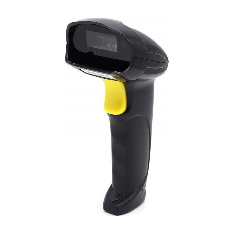 Qoltec Laser Barcode Reader 1D 2D Black