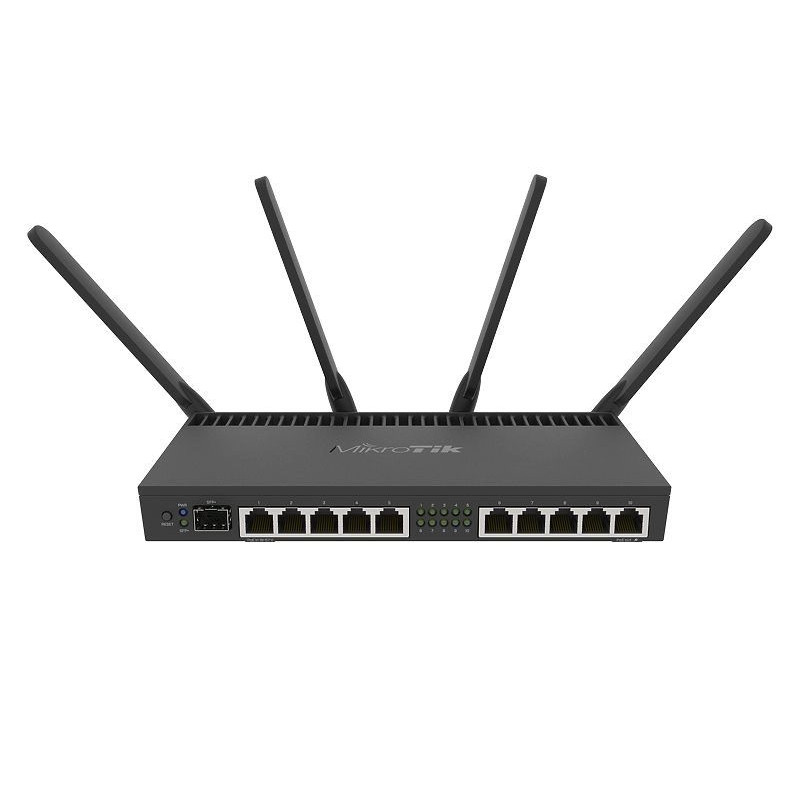 Mikrotik RB4011iGS+5HacQ2HnD-IN belaidis maršrutizatorius Gigabito eternetas Dviejų dažnių (2,4 GHz / 5 GHz) Juodas