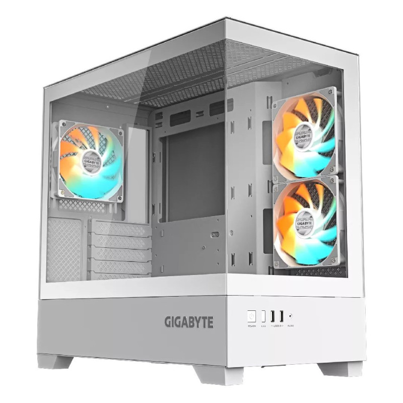 GIGABYTE C201 PANORAMINIS ICE Kompiuteris Case - Vidutinio dydžio bokštas m- ATX 360mm Radiatoriaus palaikymas 3 iš anks