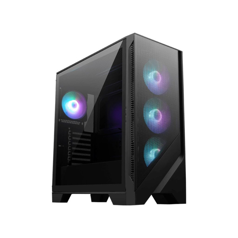 MSI MAG FORGE 321R AIRFLOW kompiuterio dėklas Midi Tower juodas skaidrus