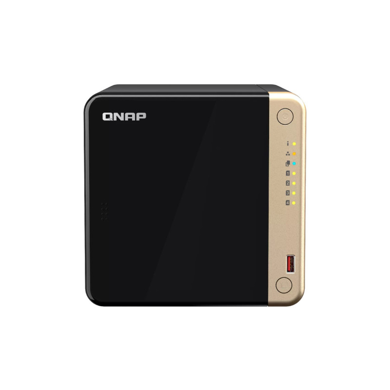 QNAP TS-464 NAS Tower Intel® Celeron® N5095 8 GB DDR4 0 TB QNAP QTS Black
