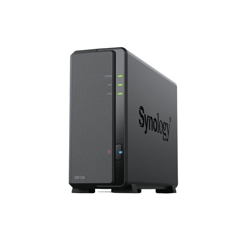 Synology DiskStation DS124 NAS / storage server Desktop Realtek RTD1619B 1 GB DDR4 0 TB DiskStation Manager Black