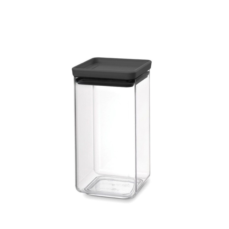 Brabantia Tasty+ kvadratinis plastikinis juodas permatomas