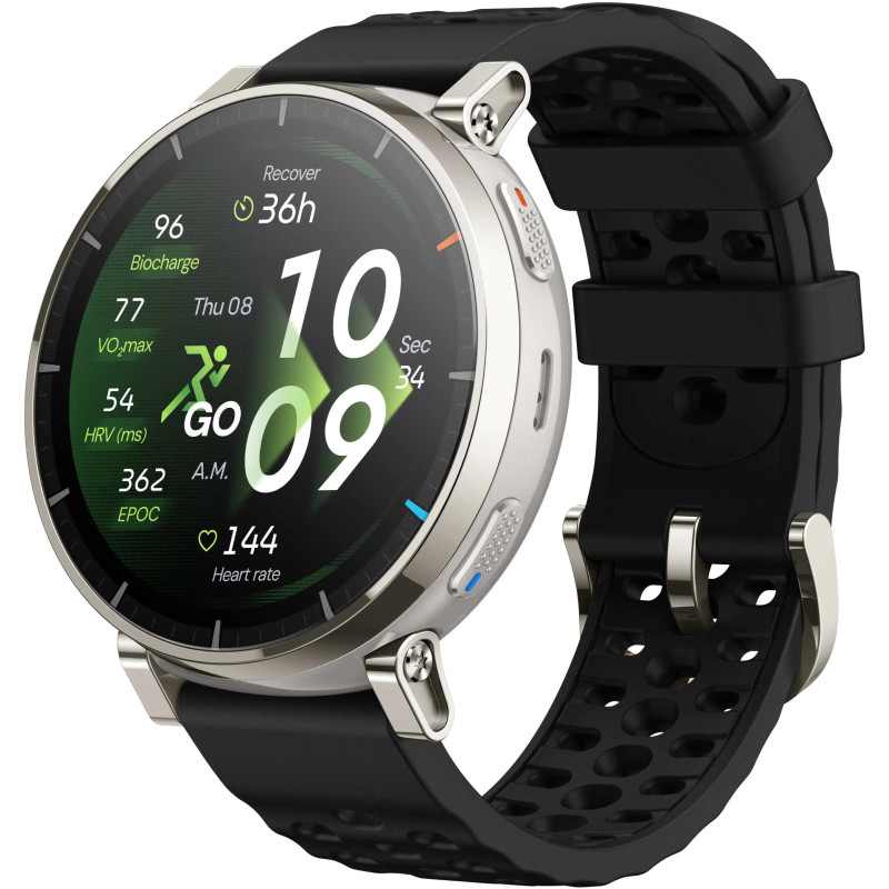 Amazfit Active 3 3.35 cm (1.32") AMOLED Digital 466 x 466 pixels Touchscreen Gold GPS (satellite)