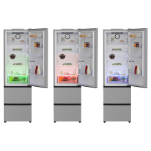 BEKO B3RGNA354HXB1 laisvai pastatomas šaldytuvas, 203 cm, sidabrinės spalvos