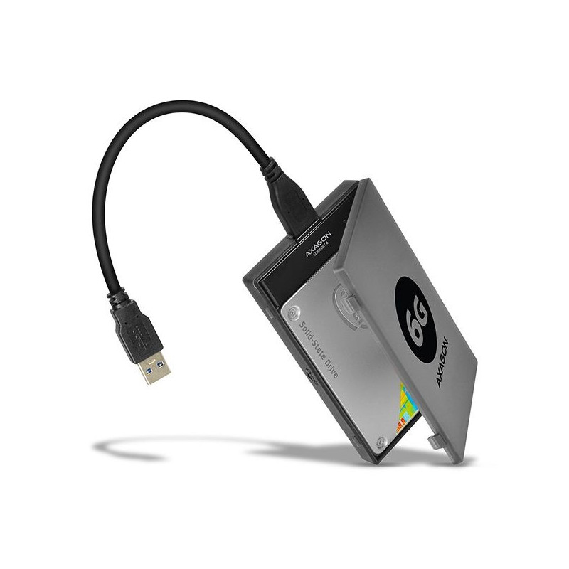 Axagon ADSA-1S6 atminties įrenginio korpusas HDD / SSD korpusas, juodas, 2,5 colio