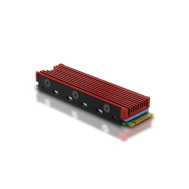 Axagon CLR-M2 computer cooling system M.2 NVMe SSD Solid-state drive Heatsink / Radiator Black Red 1 pc(s)