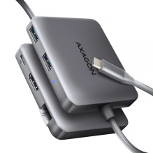 Axagon N HMC-5HL USB 5Gbps hub 2x USB-A HDMI 4k / 60Hz RJ-45 GLAN PD 100W kabel USB-C Wired USB 3.2 Gen 1 (3.1 Gen 1) Ty