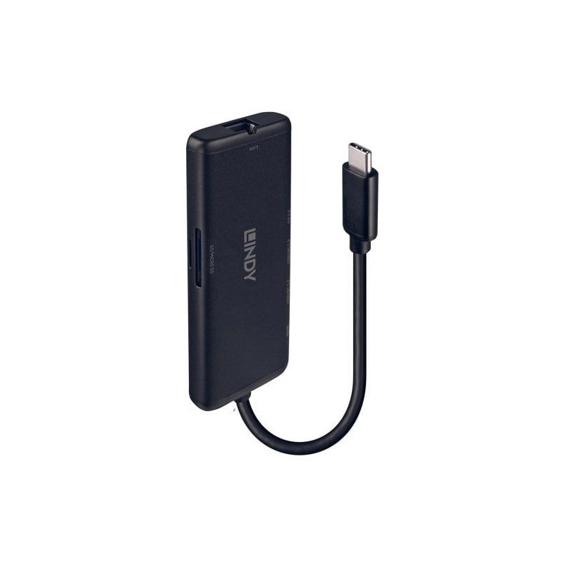 Lindy DST-Mini USB-C Laptop Mini Docking Station with 4K Support and 100W Pass-Through Charging
