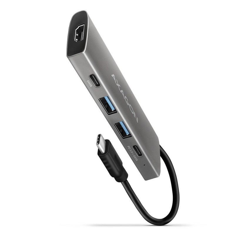 Axagon HMC-5G2 laptop dock / port replicator Wired USB 3.2 Gen 2 (3.1 Gen 2) Type-C Grey