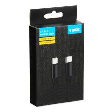 iBOX IKUTC USB-C laidas 60W 1m juodas iBOX IKUTC USB-C laidas 60W 1m juodas