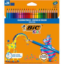 Spalvotieji pieštukai Bic Evolution, 24 vnt.