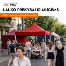 Prekybinė Palapinė 3x2 Raudona Zeltpro PROFRAME