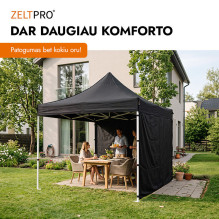 Prekybinė Palapinė 3x3 Juoda Zeltpro PROFRAME