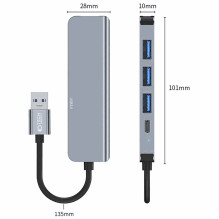 Tech-Protect Hub V0 USB-A Grey