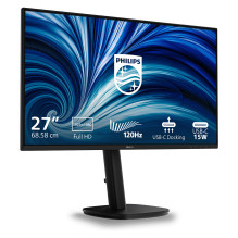 68,6 cm (27 colio) 1920 x 1080 pikselių Philips 27B2U3301 / 00 16:9 Full HD IPS 120 Pasukamo aukščio VESA garsiakalbis