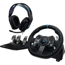 GAMING WHEEL LGT G920+HEADPH G335 BLACK