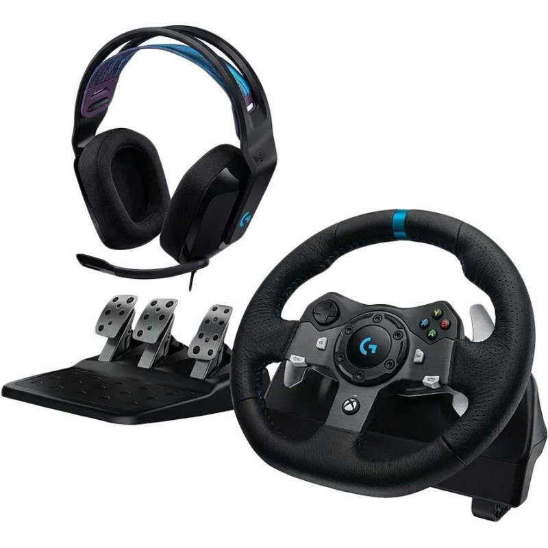 ŽAIDIMŲ RATAS LGT G920+HEADPH G335 JUODAS
