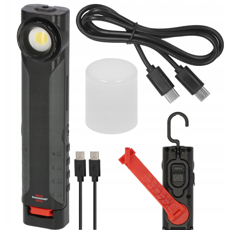 LED handheld rechargeable lamp Brennenstuhl HL 600 AD with fast charging option dynamo 600+180lm, IP54 1178590200
