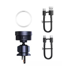 Baseus „MagPro“ automobilinis laikiklis su 15W Qi2.0 indukciniu įkrovikliu (juodas) Baseus „MagPro“ automobilinis laikiklis su 15W Qi2.0 indukciniu įkrovikliu (juodas)