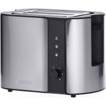 Severin automatic toaster AT 2589 (stainless steel / black, 800 W, 2 slices)