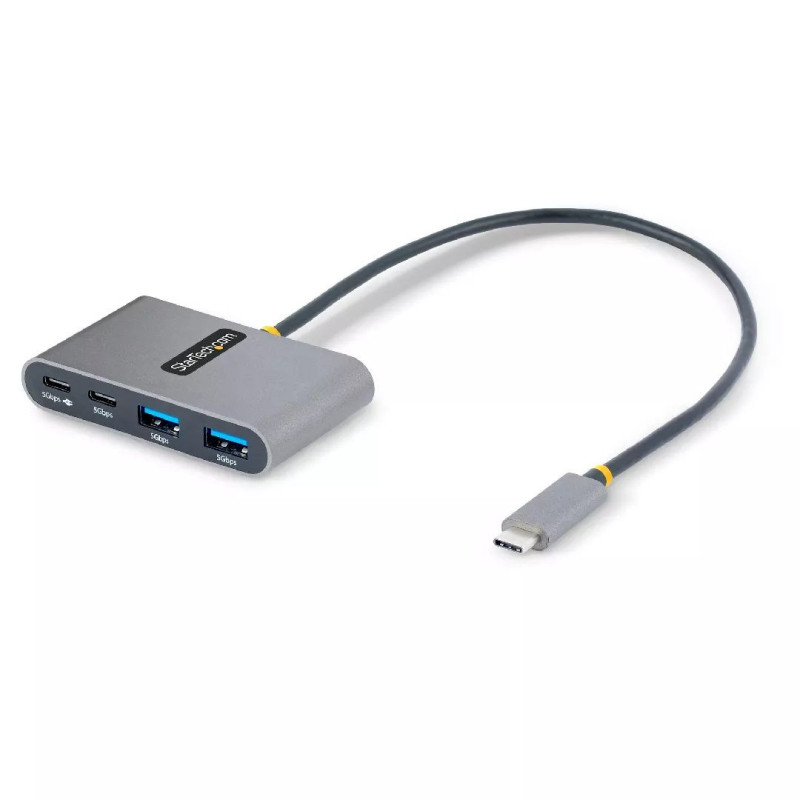 StarTech.com 4-Port USB-C USB-C su 100W Maitinimo perdavimas - 2x USB -A USB 3.0 2x 5Gbps – 1ft ( 30cm ) Long Kabelis – 