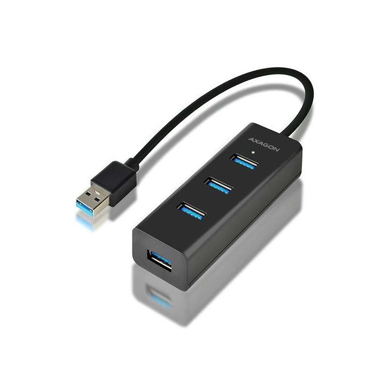 Axagon HUE-S2B sąsajos šakotuvas USB 3.2 Gen 1 (3.1 Gen 1) Type-A 5000 Mbit/s Black